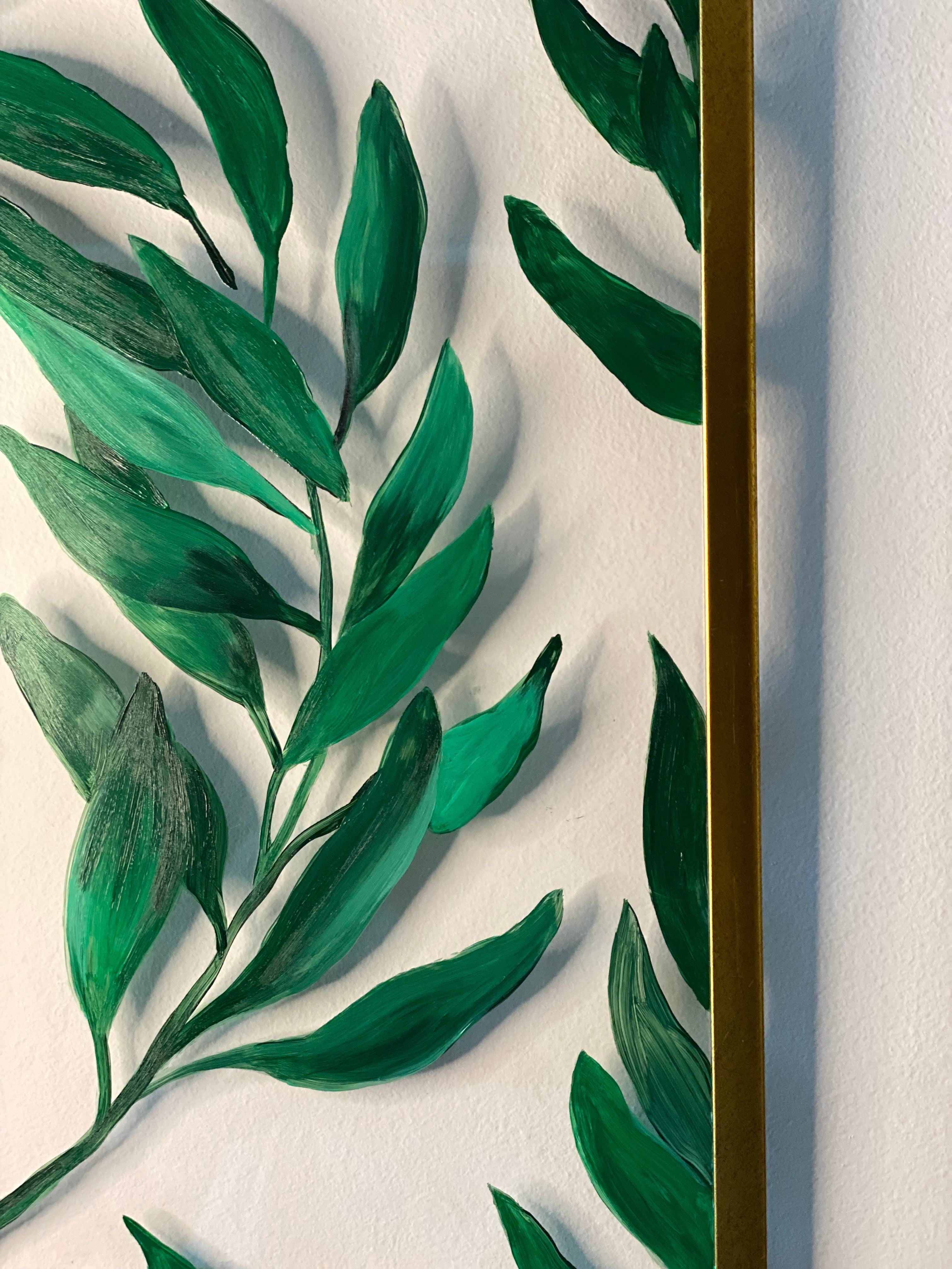 Leaf acrylic hot sale painting