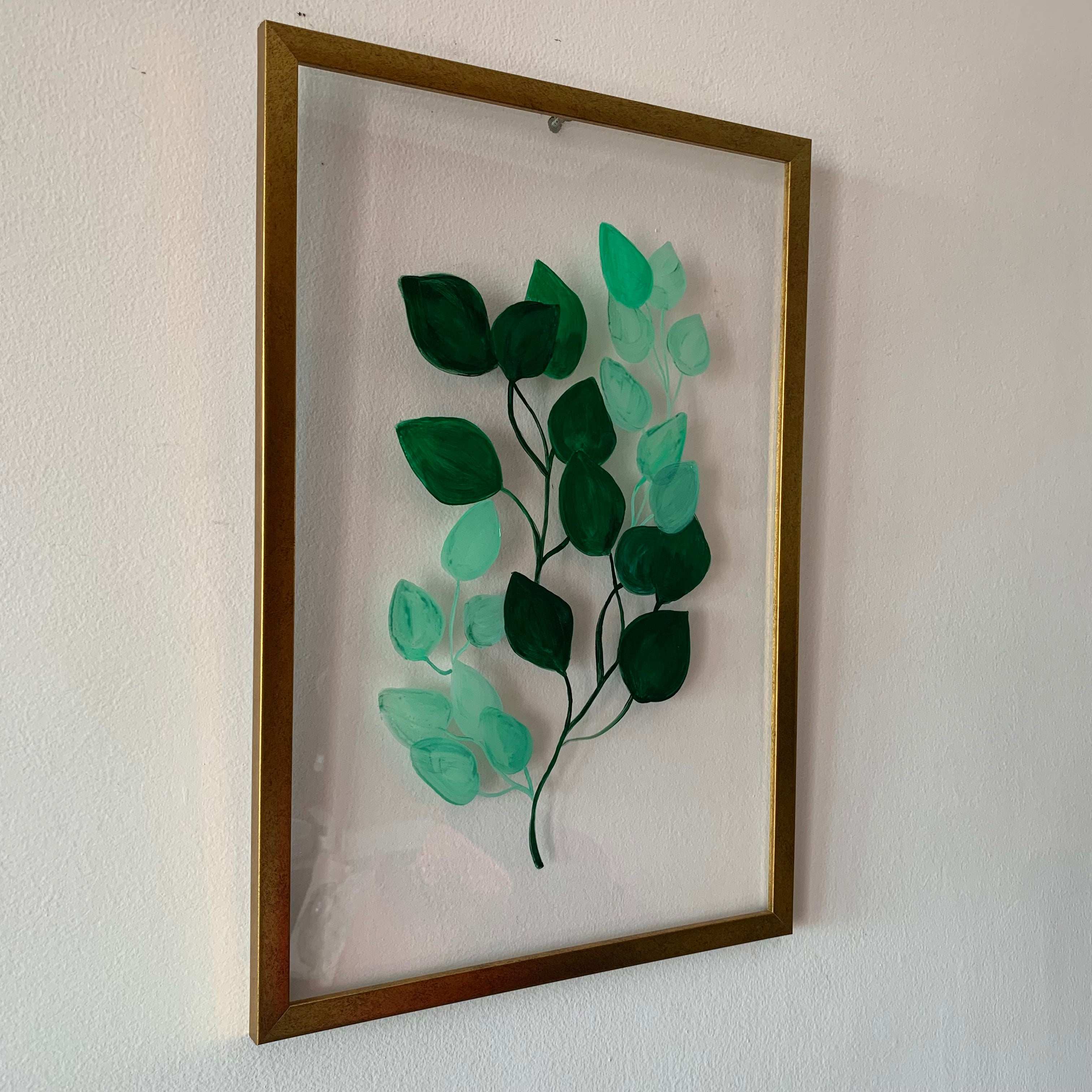 Betel Leaf Painting on Acrylic Sheet