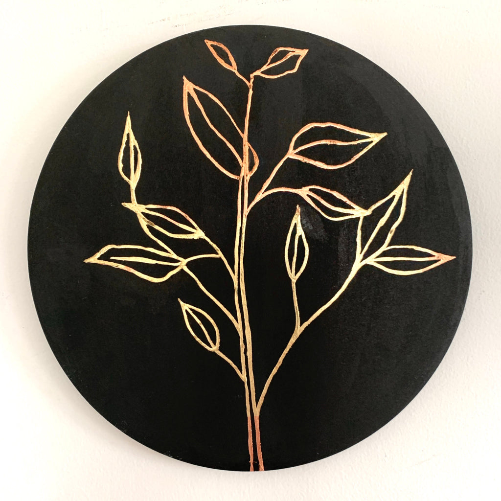 Black & Gold Wall plate
